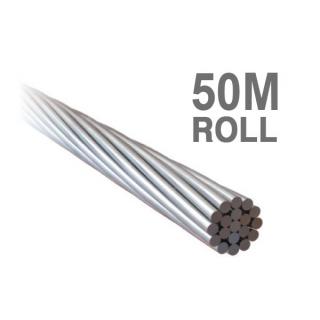 WE03.2119-50  Econ 3.2mm Wire Rope 1 x 19 316G Stainless 50 Metre Roll