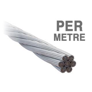 W08.0719-M - ProRig 8.0mm Wire Rope 7 x 19 316G Stainless per metre