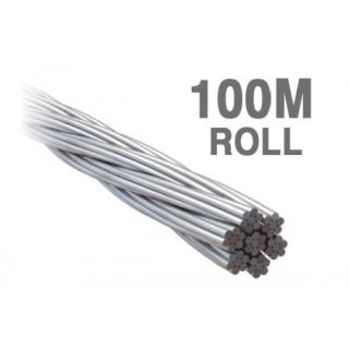 WE3.277-100 Econ Wire Rope 3.2mm 7x7 316 Grade Stainless Steel 100 Metre Roll