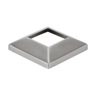 E5302-50SF - Econ 53mm Round Square Plate Satin Finish 316 Grade Stainless Steel