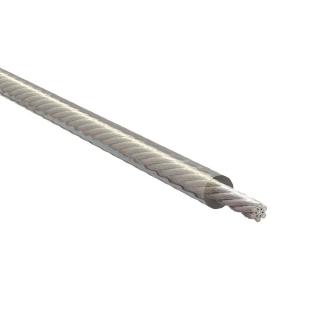 WP4.077CL - ProRig 4.0mm Wire Rope 7 x 7 316G Stainless Clear PVC Coated 305 metre rolls