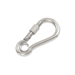 S2450WEN-08 - ProRig 8mm Spring Hook with Eye & Screw Nut 316 Grade Stainless