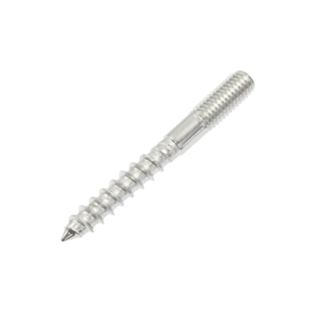 S3183H-103434 - ProRig M10 x 80mm Dual Threaded Coach Screw 304 Grade Stainless