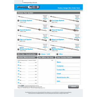 Swage Wire Interactive Order Form Download